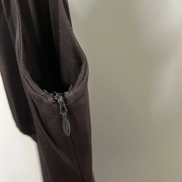 Laundry by Shelli Segal brown silky goddess pleated wedding guest dress size 6 - Picture 7 of 10